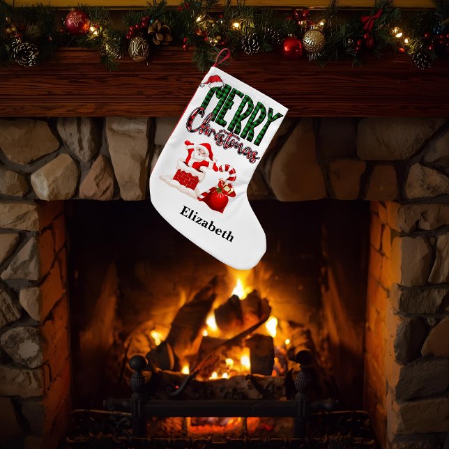 Petite Chaussette De Noël Merry Christmas by Santa - Christmas Stocking (Créateur téléchargé)