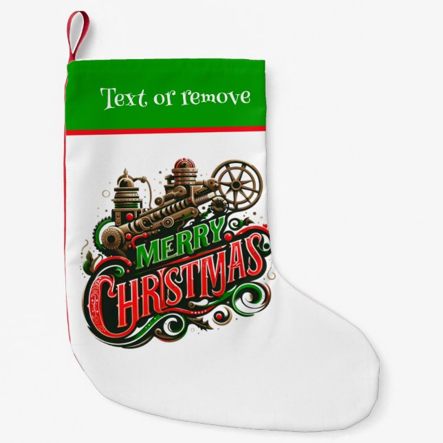 Petite Chaussette De Noël Merry Christmas steampunk (Devant)