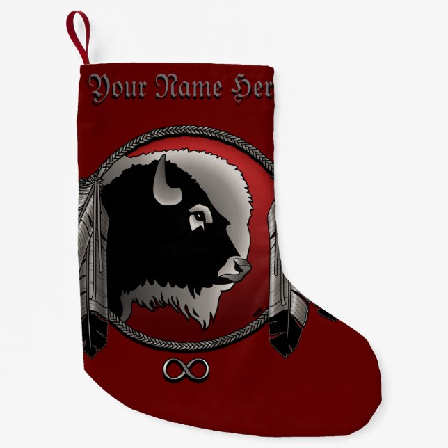 Petite Chaussette De Noël Métis Noël Stocking Spirit Buffalo Stocking (Devant)