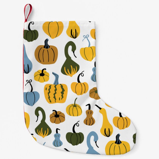 Petite Chaussette De Noël Mignonne main de dessin Citrouille (Devant)