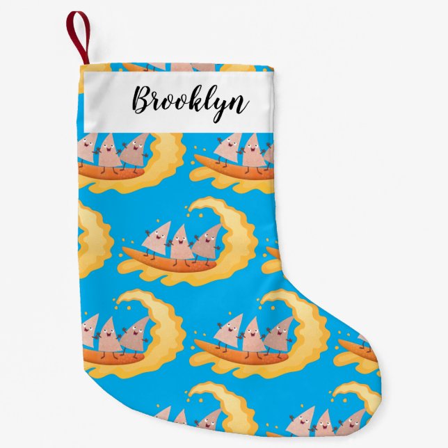 Petite Chaussette De Noël Mignons nachos chips de maïs surf (Devant)