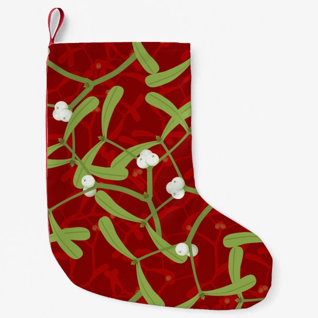 Petite Chaussette De Noël mistletoe rouge de noël (Devant)