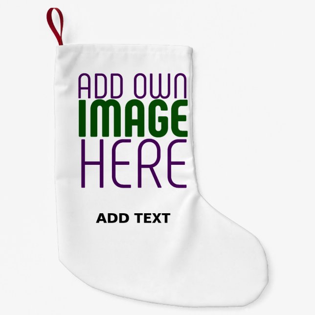 PETITE CHAUSSETTE DE NOËL MODÈLE DE TEXTE D'IMAGE BLANCHE SIMPLE MODERNE (Devant)