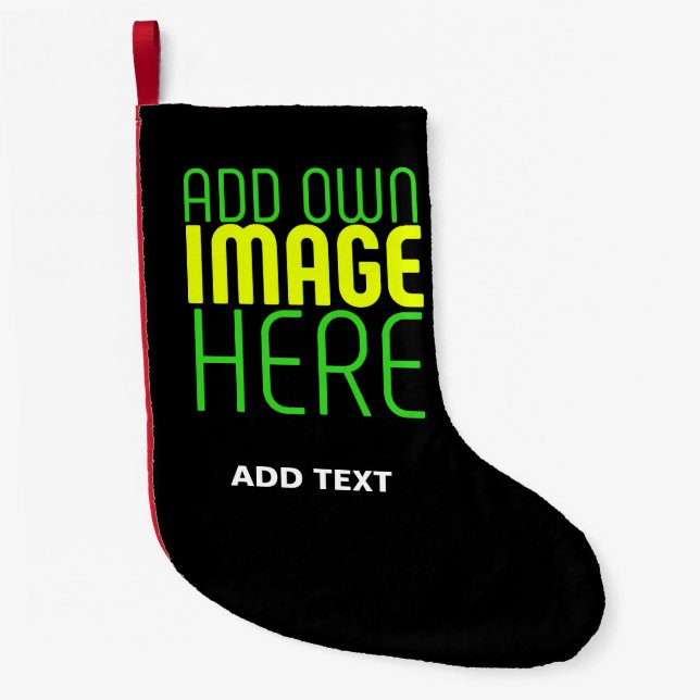 PETITE CHAUSSETTE DE NOËL MODÈLE DE TEXTE D'IMAGE NOIRE SIMPLE ET MODERNE (Devant)