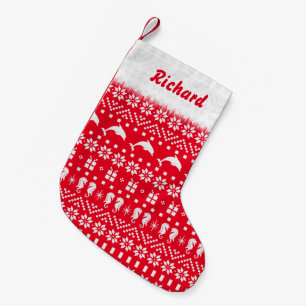 Petite Chaussette De Noël Modèle Dolphin Ocean