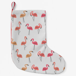 Petite Chaussette De Noël Modèle Flamingo Arrière - plan Conception tropical