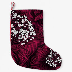 Petite Chaussette De Noël Modèle floral dessiné à la main avec fleurs de 