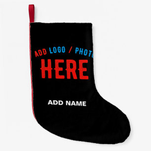 PETITE CHAUSSETTE DE NOËL MODERNE ET MODERNE PERSONNALISABLE NOIR VÉRIFIÉ