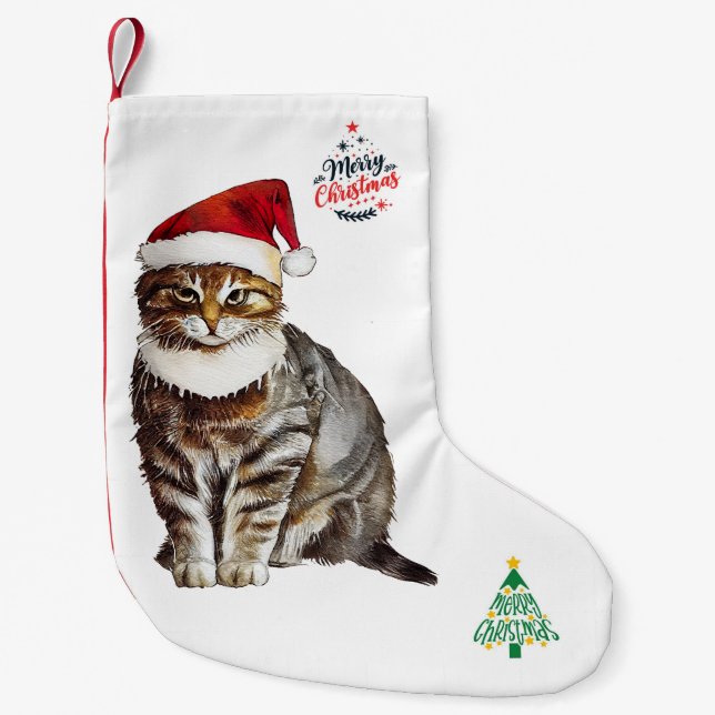 Petite Chaussette De Noël Mon ami Feline (Devant)