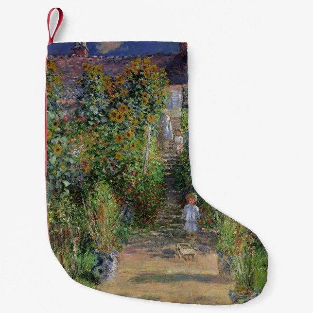 Petite Chaussette De Noël Monet Garden Vetheuil Impressionim Peinture (Devant)