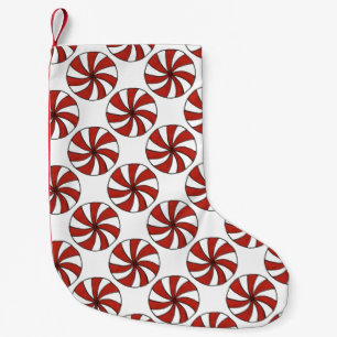 Petite Chaussette De Noël Monnaie rouge blanche à menthe dure à sucré à étin