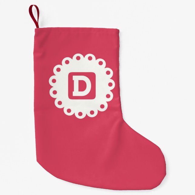 PETITE CHAUSSETTE DE NOËL MONOGRAM "D" (Devant)