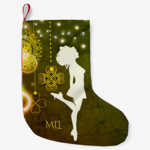 Petite Chaussette De Noël Monogram Irish Dance Celtic Clochers and Lights