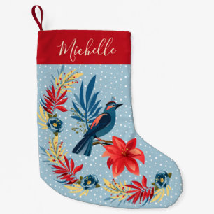 Petite Chaussette De Noël Monogram Joyeux Noël et Bonne Année ! Floral