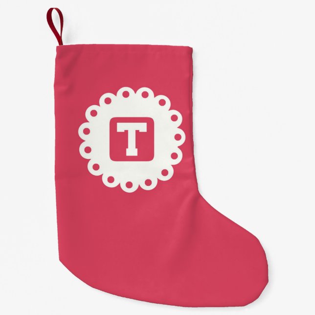 PETITE CHAUSSETTE DE NOËL MONOGRAM "T" (Devant)