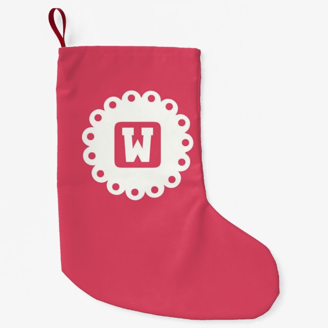 PETITE CHAUSSETTE DE NOËL MONOGRAM "W" (Devant)