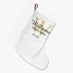 Petite Chaussette De Noël Monogramme personnalisé en or neuf