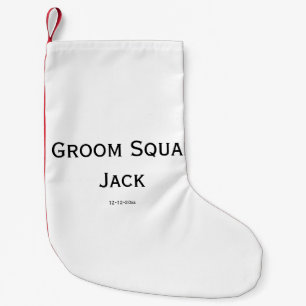 Petite Chaussette De Noël monogramme simple personnalisé ajoutez votre nom m
