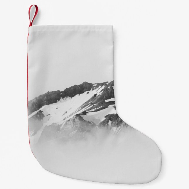 PETITE CHAUSSETTE DE NOËL MONTAGNE COUVERTE DE NEIGE (Devant)