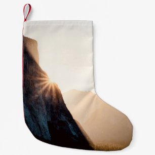 Petite Chaussette De Noël MONTAGNE ROCHEUSE Brown EN JOURNÉE