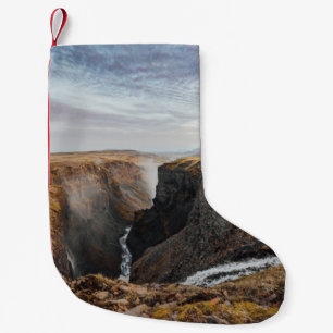 Petite Chaussette De Noël MONTAGNE ROCHEUSE Brown ET GRIS SOUS DES NUAGES GR