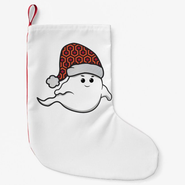 Petite Chaussette De Noël moquette d'hôtel éffrayant fantôme de Noël (Devant)