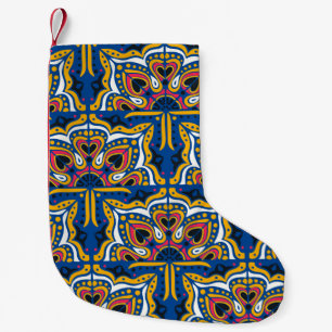 Petite Chaussette De Noël Mosaïque indienne Talavera : Céramique sans joint.
