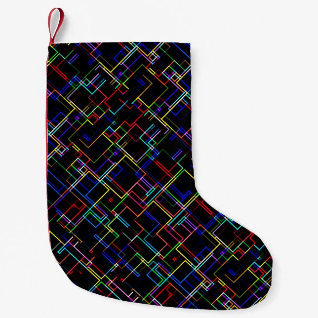 Petite Chaussette De Noël Motif à bandes multiples cool (Devant)