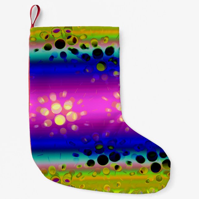 Petite Chaussette De Noël Motif Abstrait coloré (Devant)