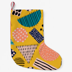 Petite Chaussette De Noël motif Abstrait transparent avec différentes formes