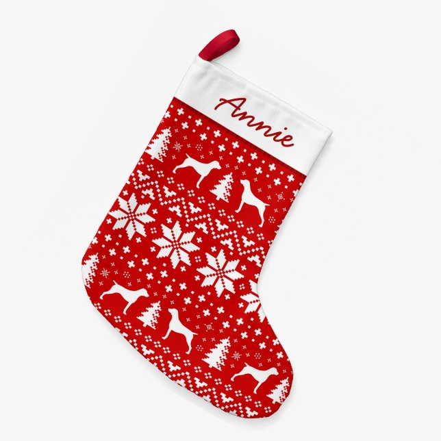 Petite Chaussette De Noël Motif allemand de silhouettes d'indicateur aux (Devant (Accrochage))
