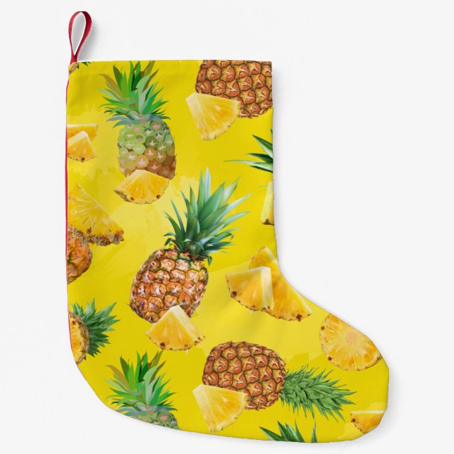 Petite Chaussette De Noël Motif Ananas 7 (Devant)