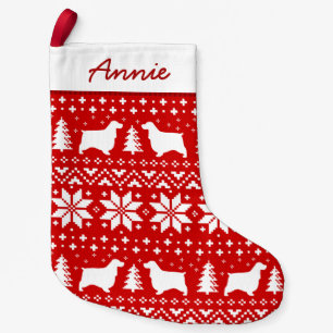 Petite Chaussette De Noël Motif anglais de silhouettes de chien de cocker