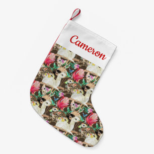 Petite Chaussette De Noël Motif animal tropical