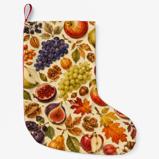 Petite Chaussette De Noël Motif aquarelle de récolte d'automne