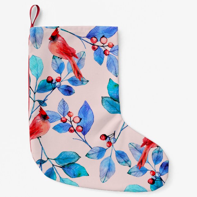 Petite Chaussette De Noël motif arrière - plan abstrait kaléidoscope rouge (Devant)