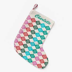 Petite Chaussette De Noël Motif Atomique Rétro Milieu de Moderne Personnalis