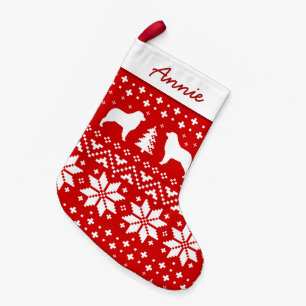 Petite Chaussette De Noël Motif australien de silhouettes de chien de berger