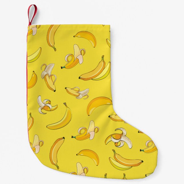 Petite Chaussette De Noël Motif Banane 4 (Devant)