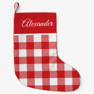 Petite Chaussette De Noël Motif blanc rouge de Buffalo