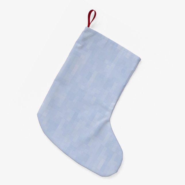 Petite Chaussette De Noël Motif bleu clair - (Devant (Accrochage))