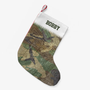 Petite Chaussette De Noël Motif Camo vert de l'armée cool