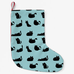 Petite Chaussette De Noël Motif Chats Noirs