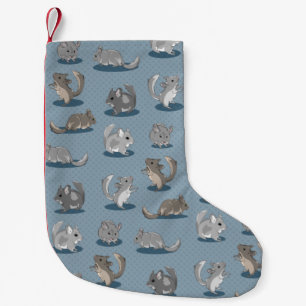 Petite Chaussette De Noël Motif Chinchilla