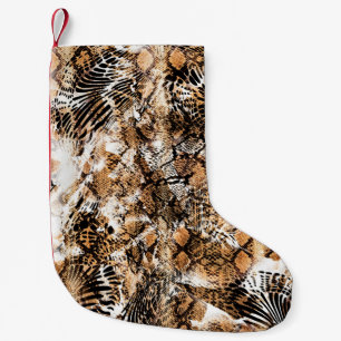 Petite Chaussette De Noël Motif coloré, Leopard, Zèbre, Camouflage