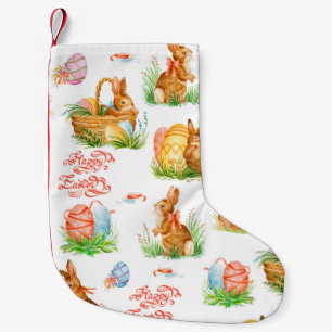Petite Chaussette De Noël Motif coloré sans soudure avec conce de pâques de