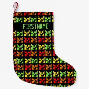 Petite Chaussette De Noël Motif contemporain moderne de crâne