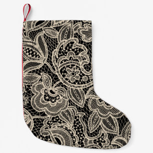 Petite Chaussette De Noël Motif continu dentelle