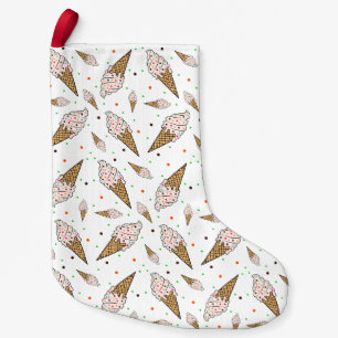 Petite Chaussette De Noël Motif crème glacée