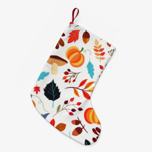 Petite Chaussette De Noël Motif d'automne Noël Stocking